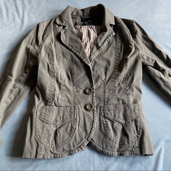 H&M Blazer - Olive Green, Size 4 - Picture 3 of 9